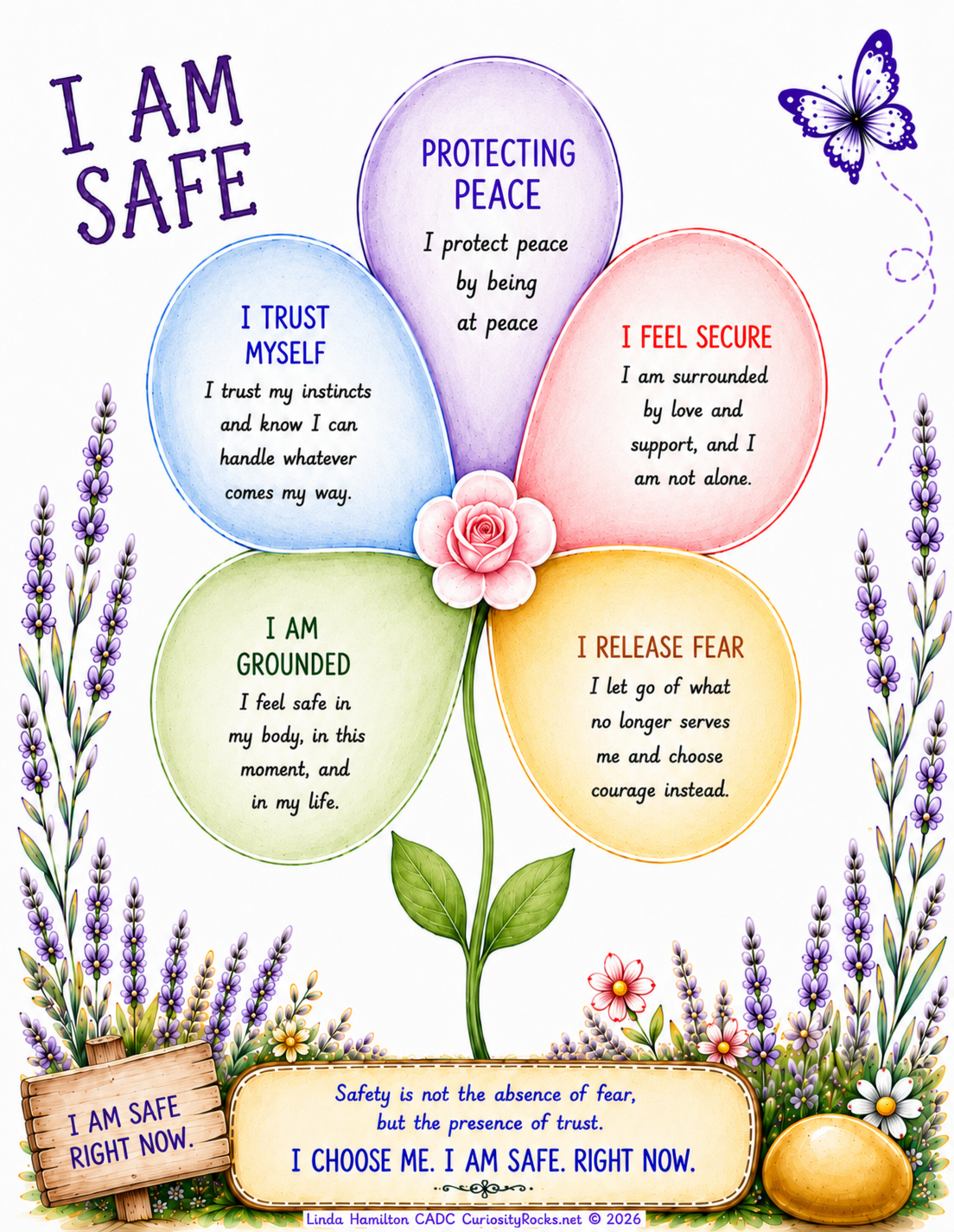 Curiosity Rocks card: I Am Safe